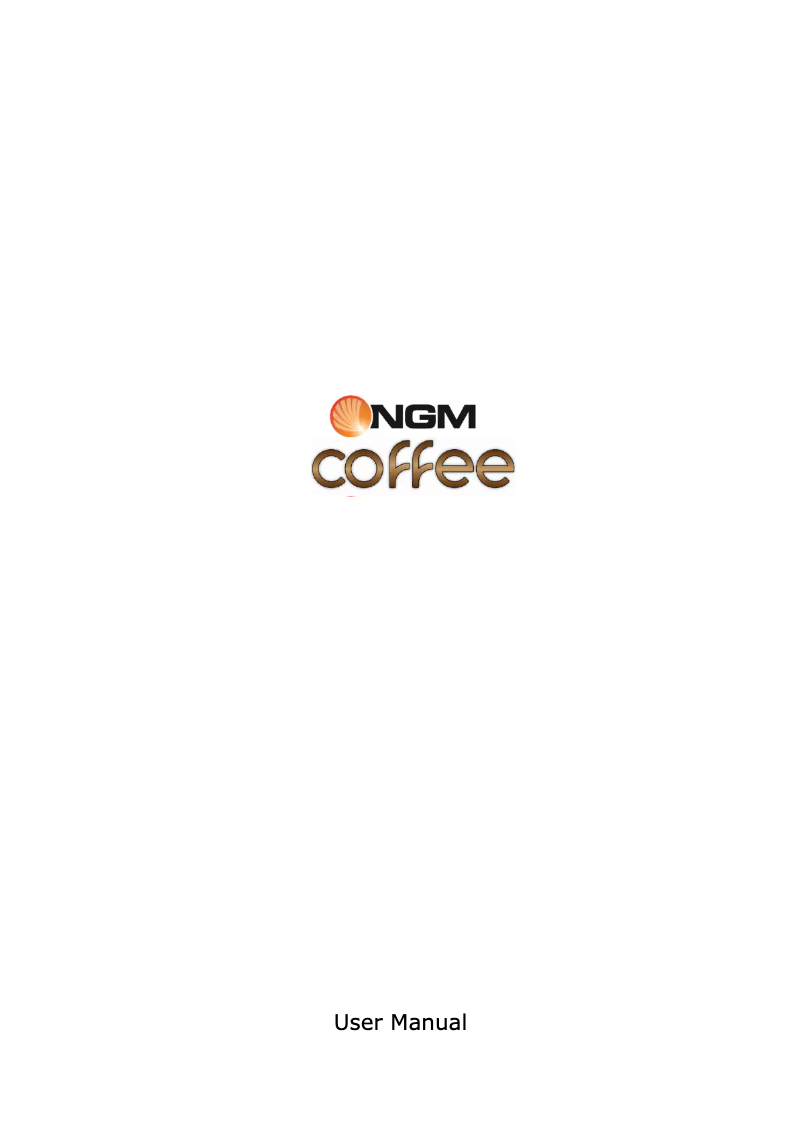 Page 1 de la notice Manuel utilisateur NGM-Mobile Coffee