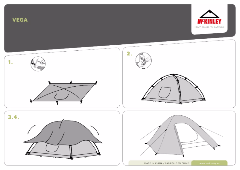 Image de la première page du manuel de l'appareil Vega