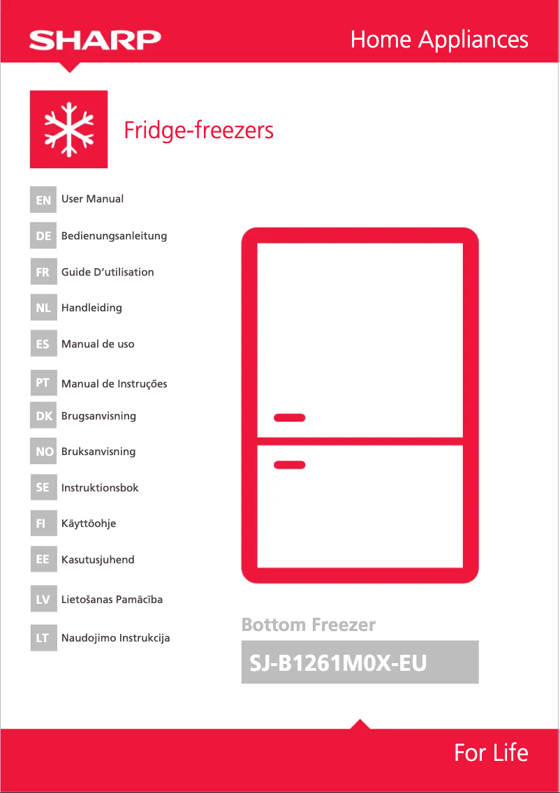 Page 1 de la notice Manuel utilisateur Sharp SJ-B1261M0X