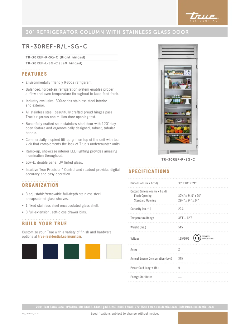 Image de la première page du manuel de l'appareil TR-30REF-R-SG-C