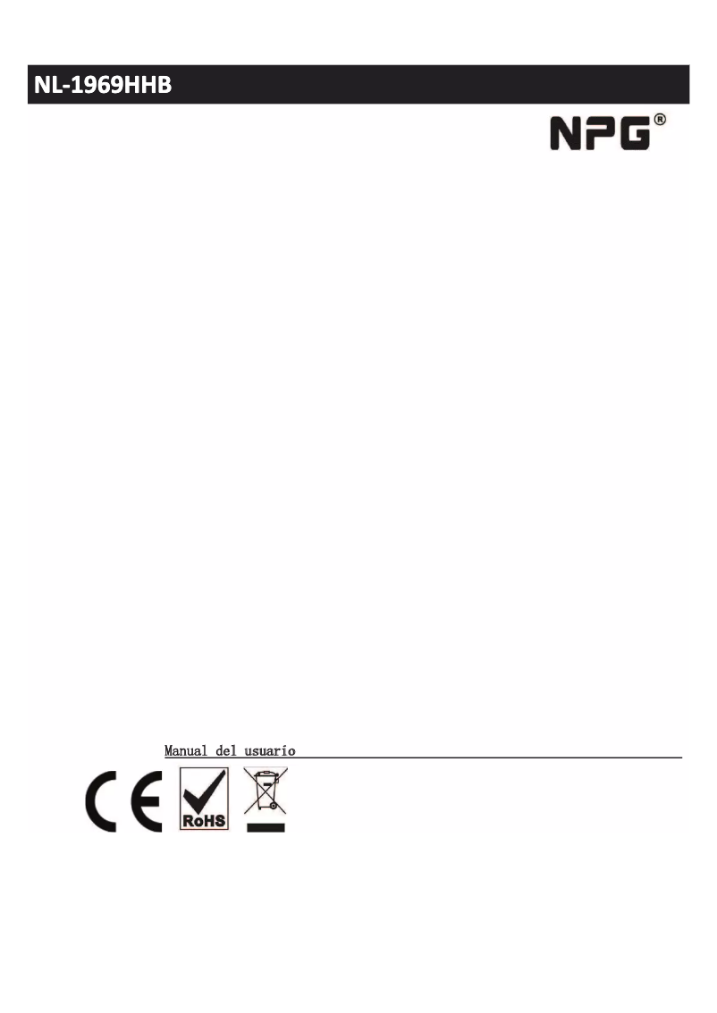 Image de la première page du manuel de l'appareil NL-1969HHB