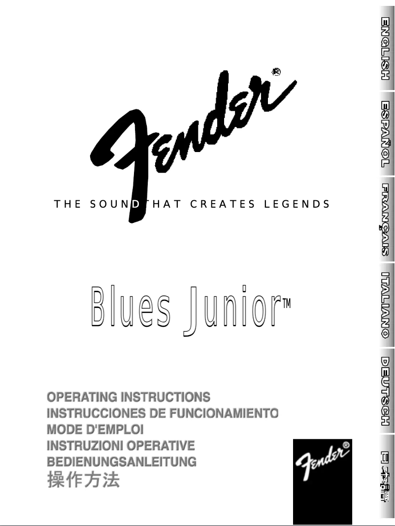 Page 1 de la notice Manuel utilisateur Fender Blues Junior