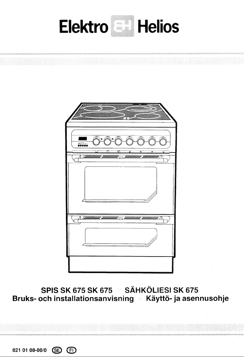 Page 1 de la notice Manuel utilisateur Elektro Helios SK775