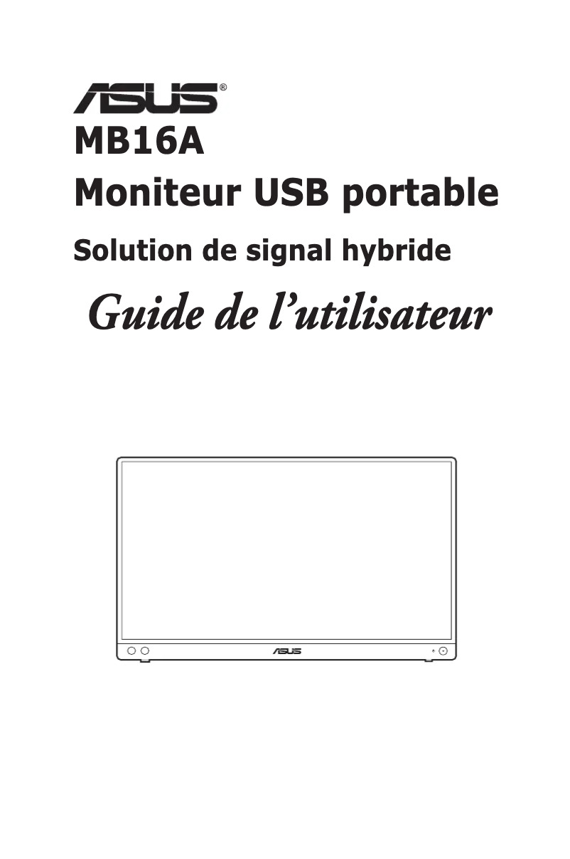Image de la première page du manuel de l'appareil ZenScreen MB16ACV