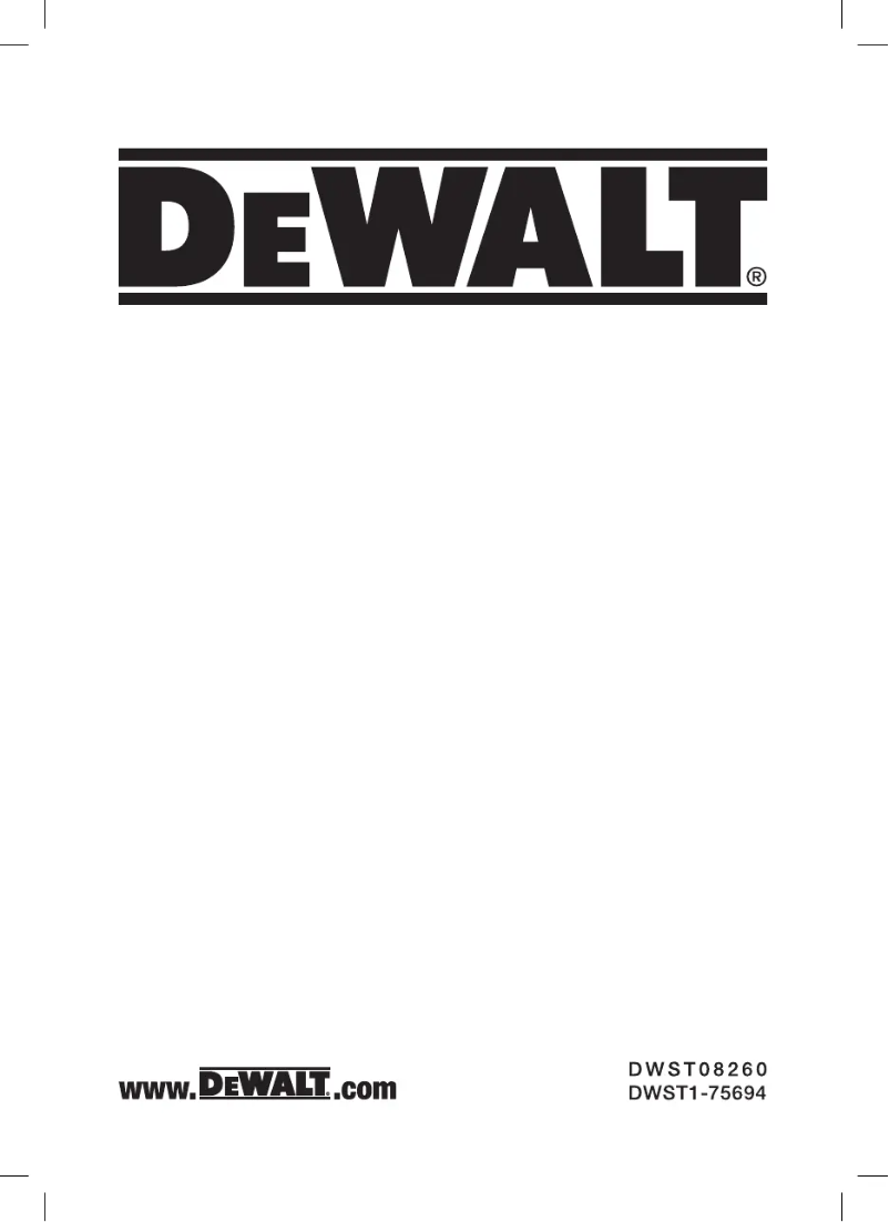 Image de la première page du manuel de l'appareil DWST08260