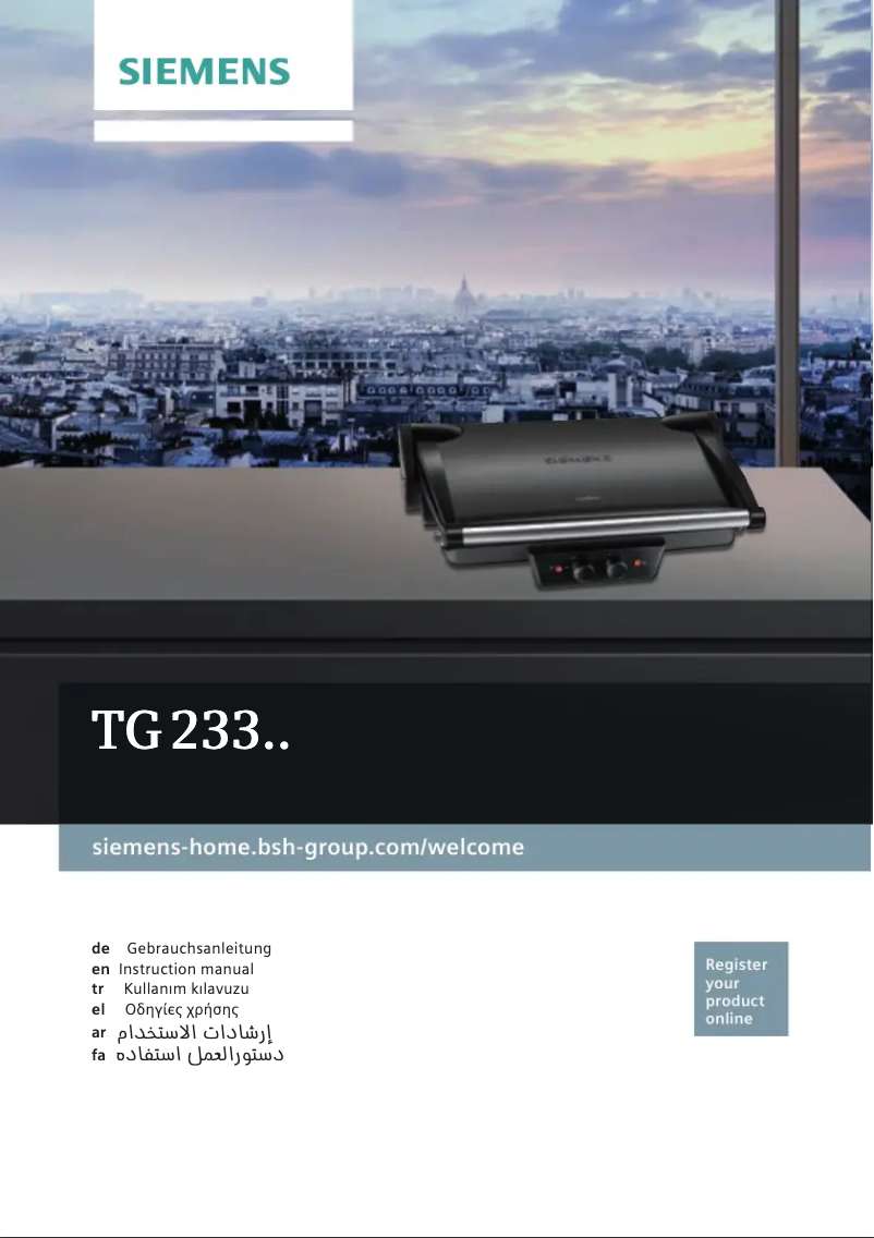 Page n°1 - Manuel utilisateur Siemens TG23331