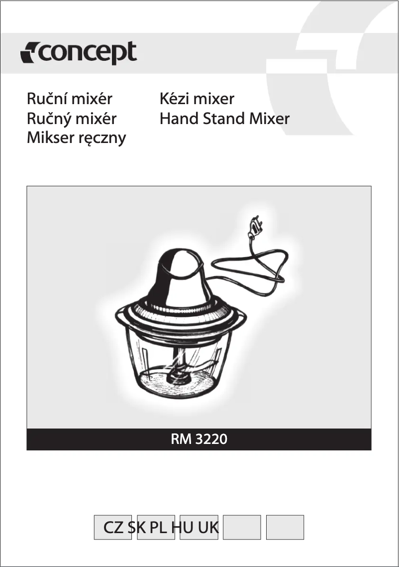 Page 1 de la notice Manuel utilisateur Concept RM3220