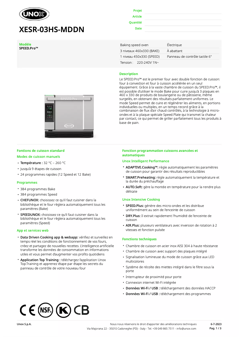 Imagen de la primera página del manual del dispositivo SPEED.Pro