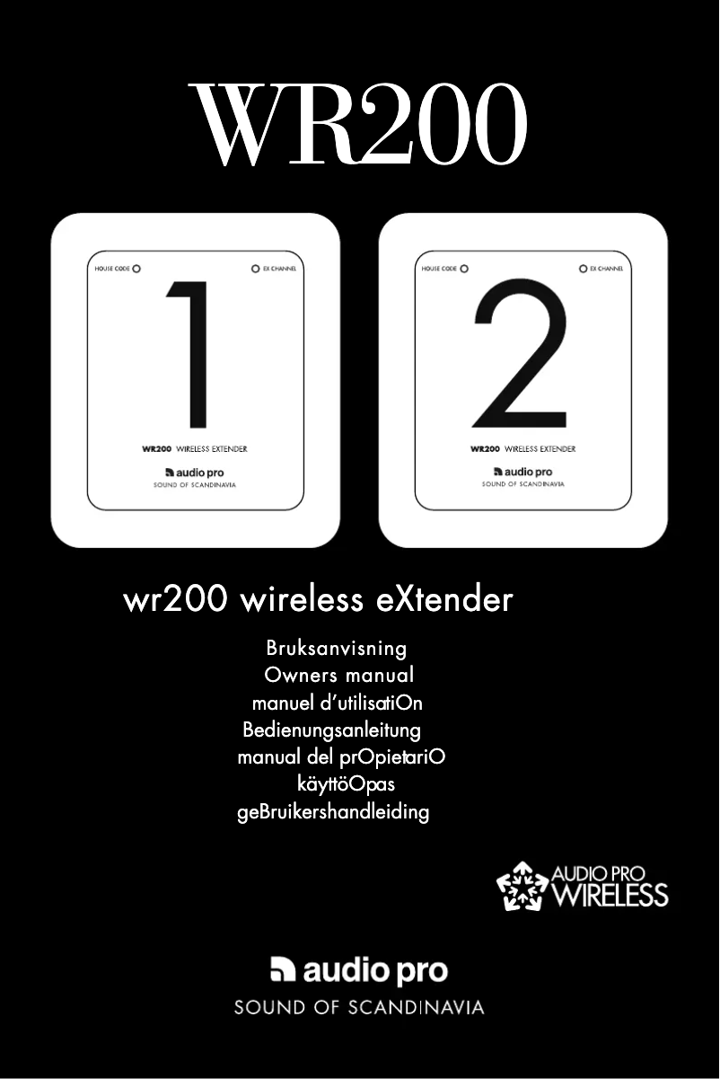 Page 1 de la notice Manuel utilisateur Audio Pro Living WR-200