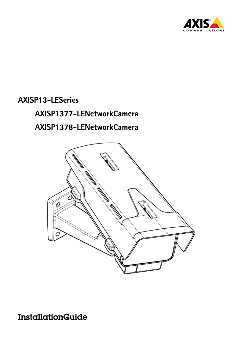 Page n°1 - Manuel utilisateur Axis P1377-LE