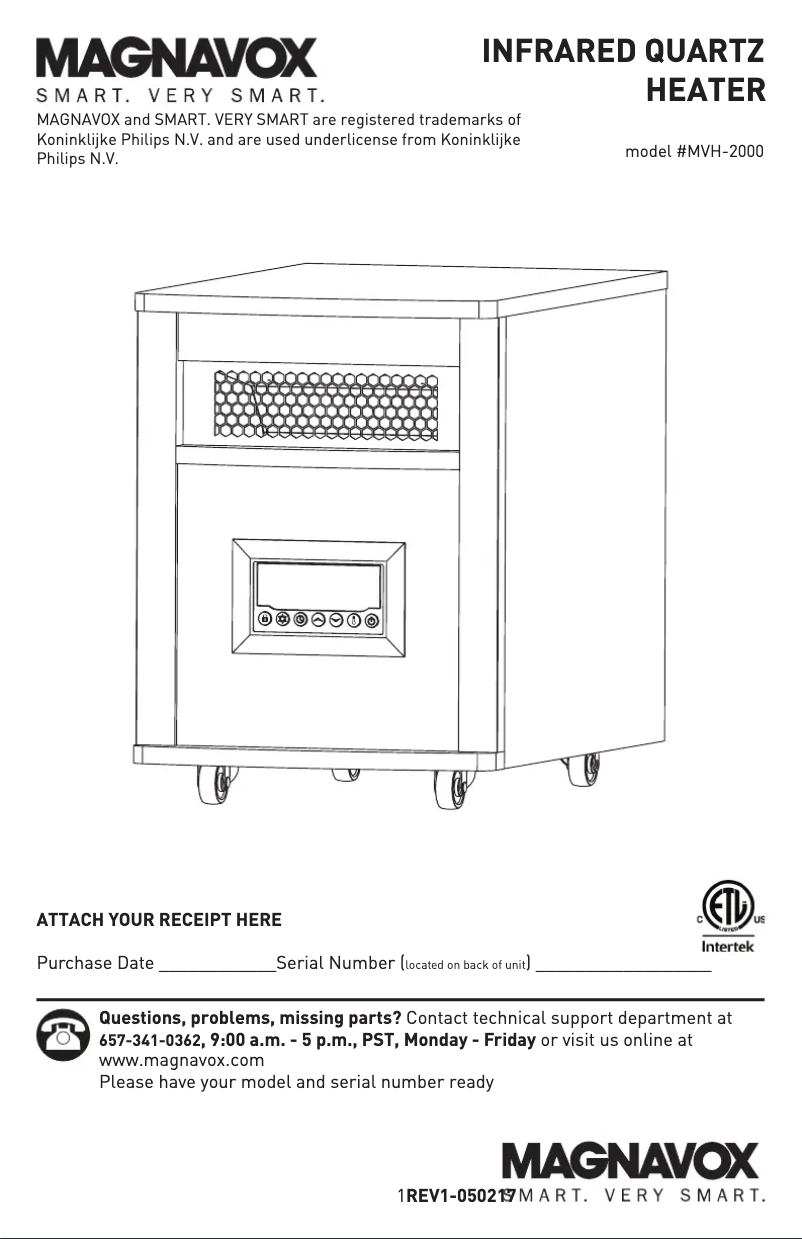 Page 1 de la notice Manuel utilisateur Magnavox MVH-2000