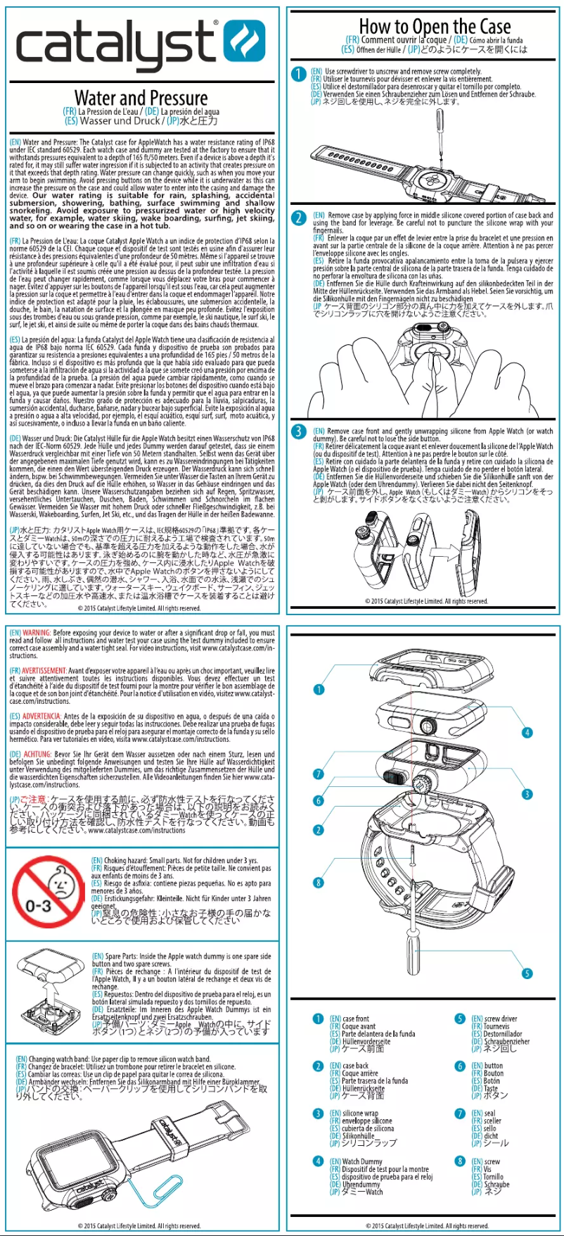 Page n°1 - Manuel utilisateur Catalyst Water and Pressure