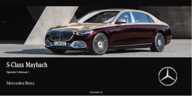 Page 1 de la notice Manuel utilisateur Mercedes-Benz S-Class Maybach (2023)