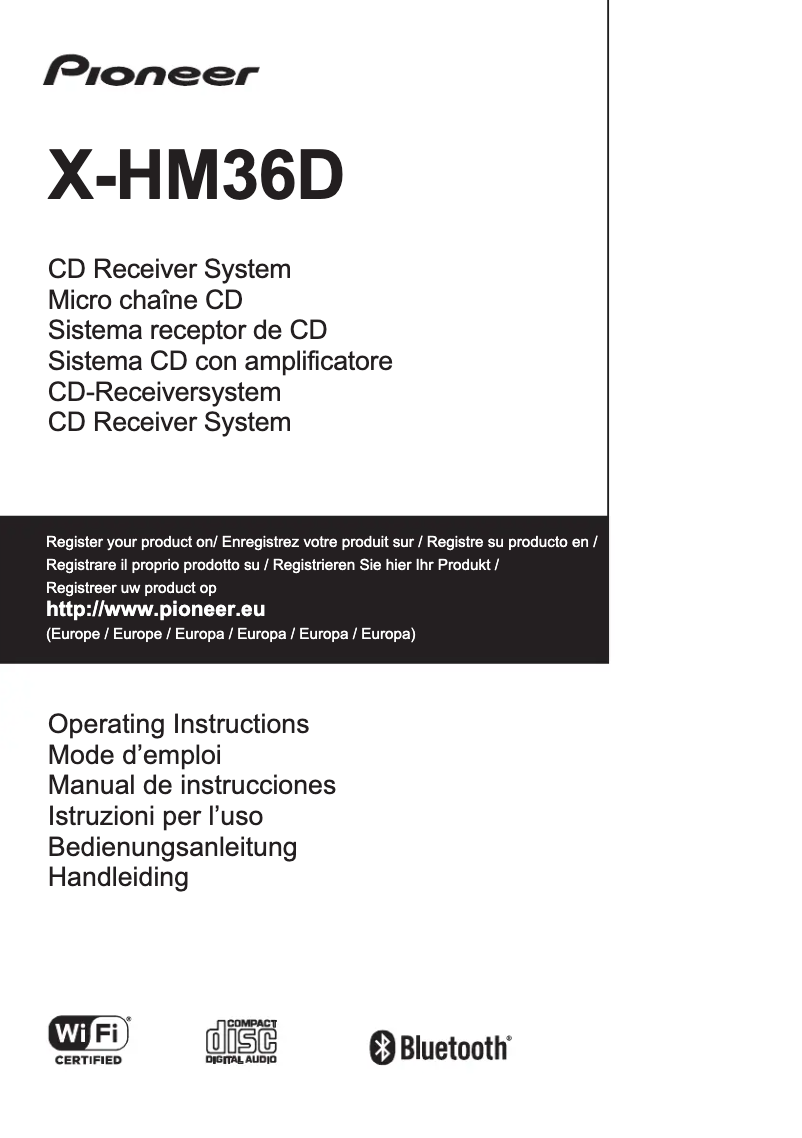 Page 1 de la notice Manuel utilisateur Pioneer X-HM36D