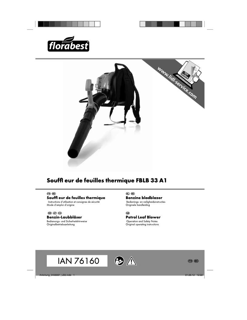 Page 1 de la notice Manuel utilisateur Florabest FBLB 33 A1