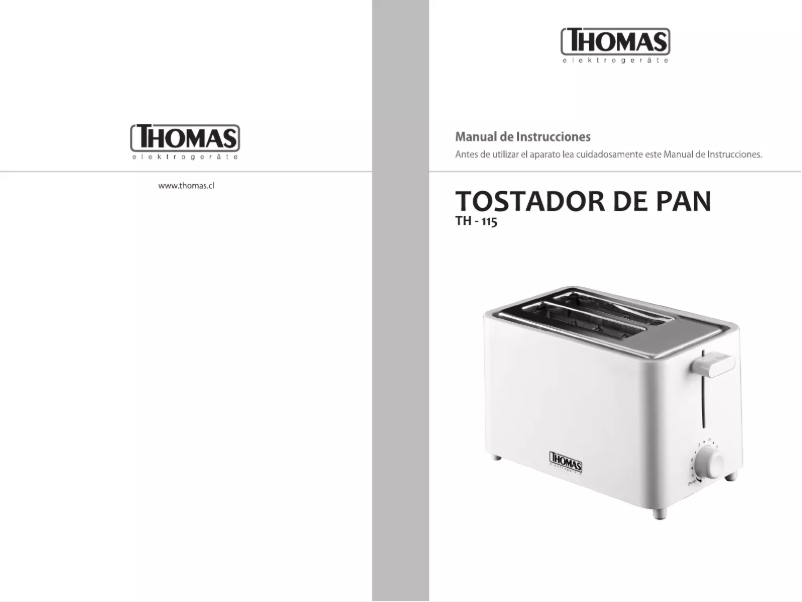 Page 1 de la notice Manuel utilisateur Thomas TH-115