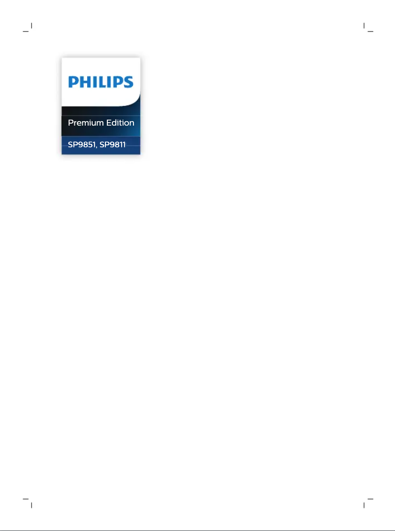 Page n°1 - Manuel utilisateur Philips Premium Edition SP9811