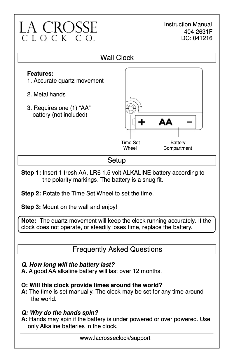 Image de la première page du manuel de l'appareil 404-2631F
