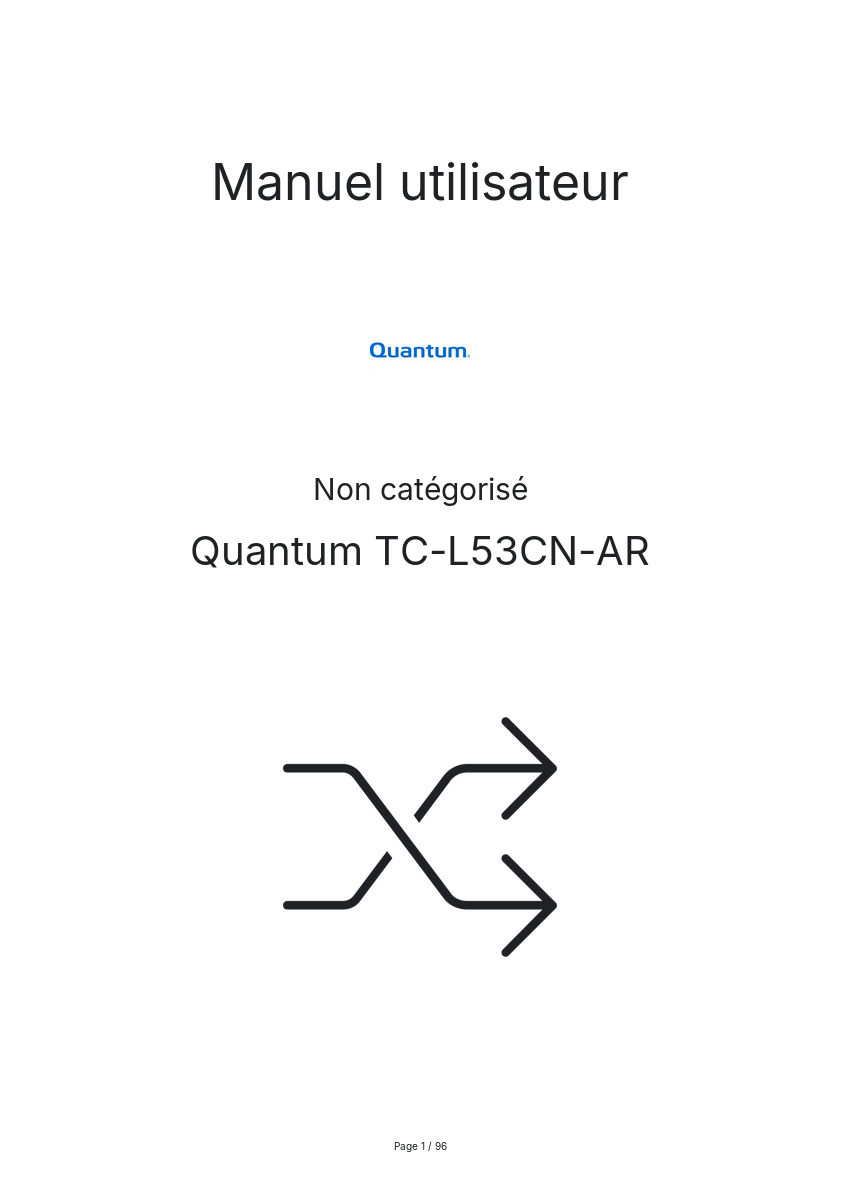 Image de la première page du manuel de l'appareil TC-L53CN-AR