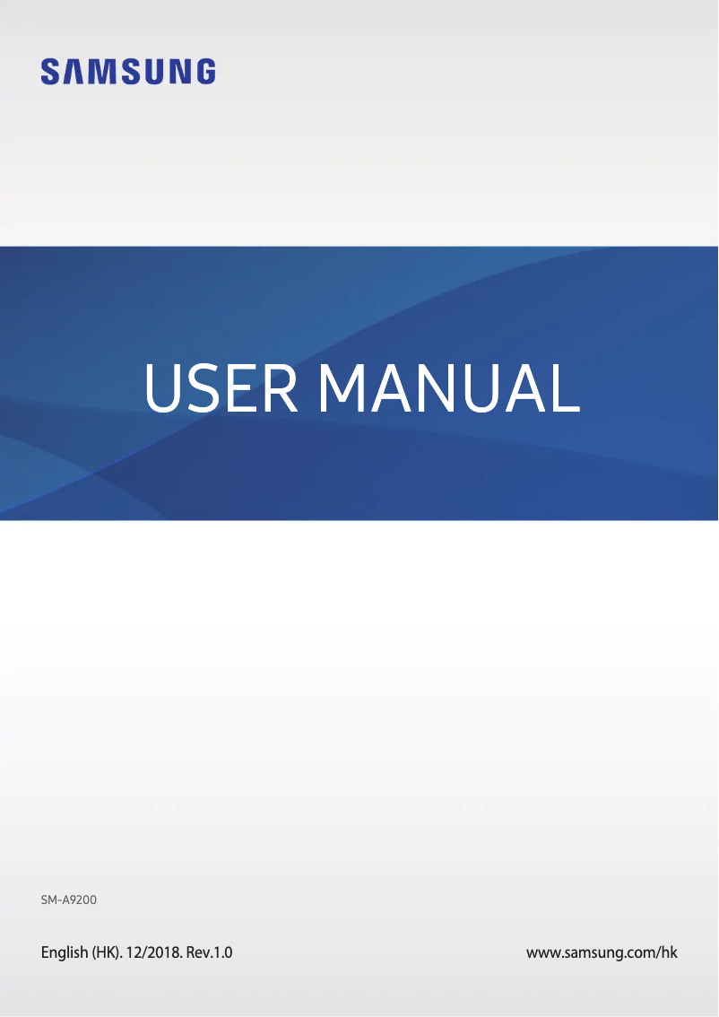 Página 1 del manual Manual de usuario Samsung Galaxy A9s