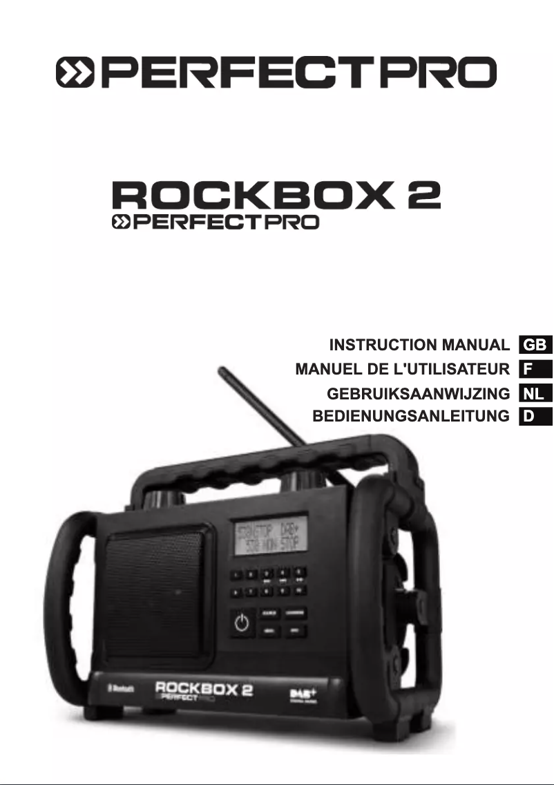Page 1 de la notice Manuel utilisateur PerfectPro Rockbox 2