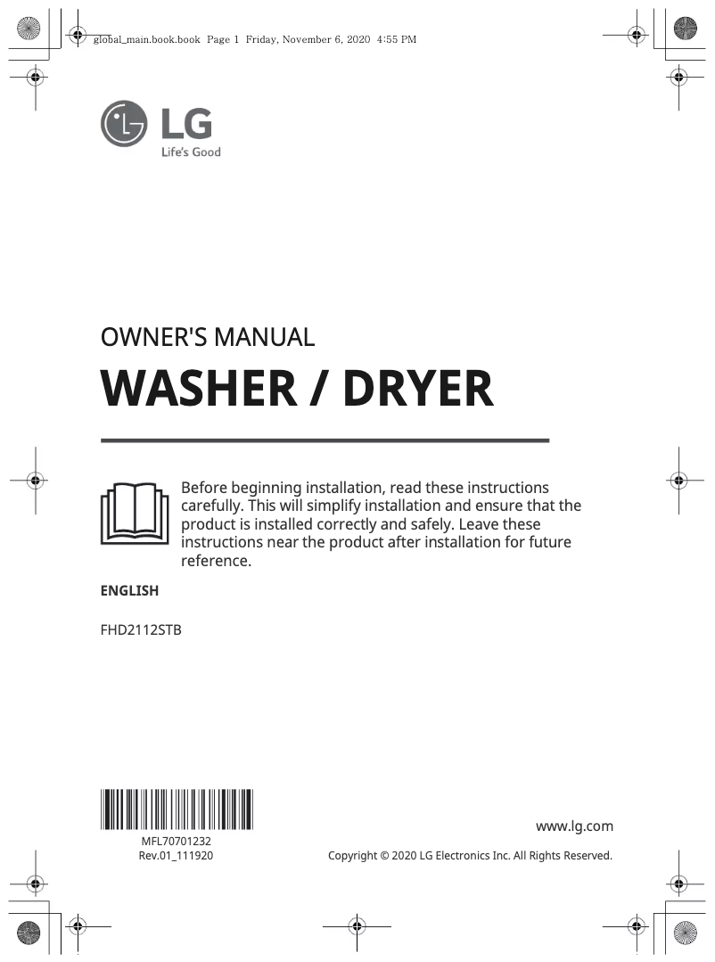 Image de la première page du manuel de l'appareil FHD2112STB