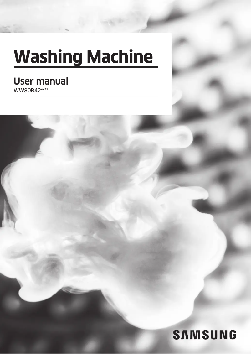 Page 1 de la notice Manuel utilisateur Samsung WW80R421HFX