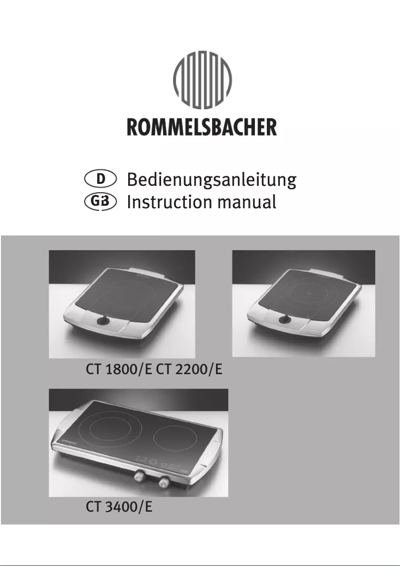 Page n°1 - Manuel utilisateur Rommelsbacher CT 1800