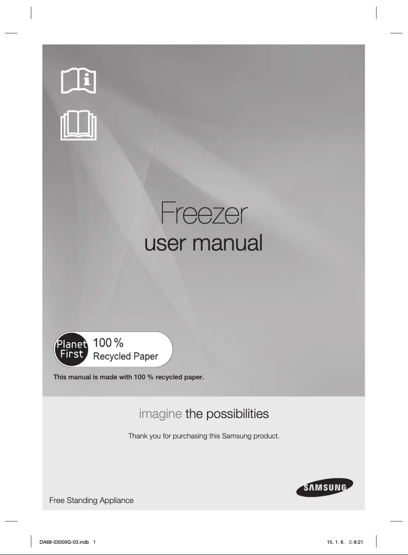 Page 1 de la notice Manuel utilisateur Samsung RZ28H6165SS