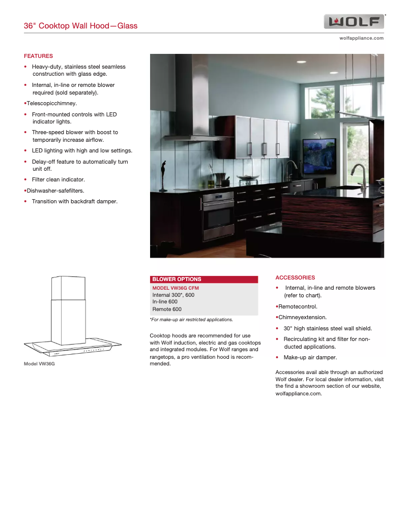 Page n°1 - Manuel utilisateur Wolf VW36G