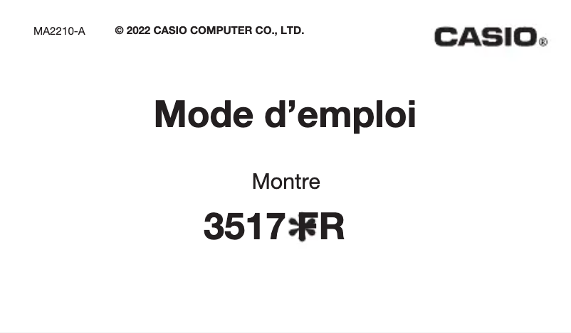 Image de la première page du manuel de l'appareil F91W