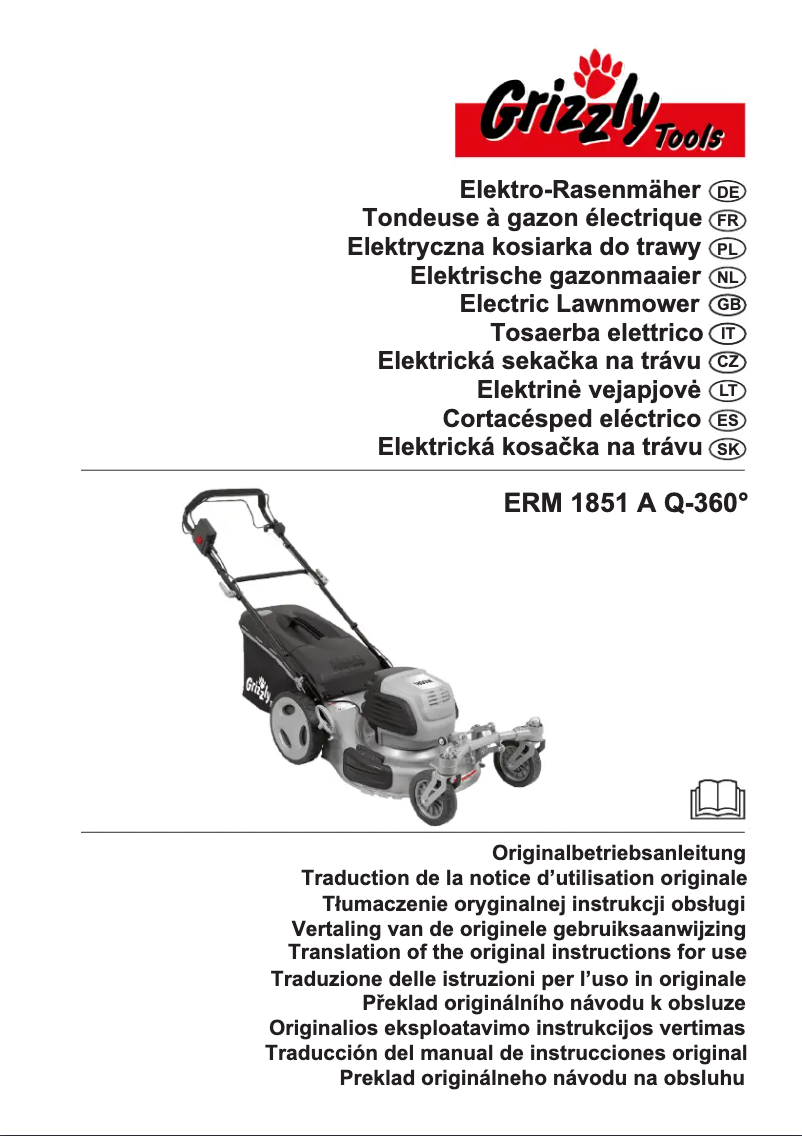 Page n°1 - Manuel utilisateur Grizzly ERM 1851 A Q-360°