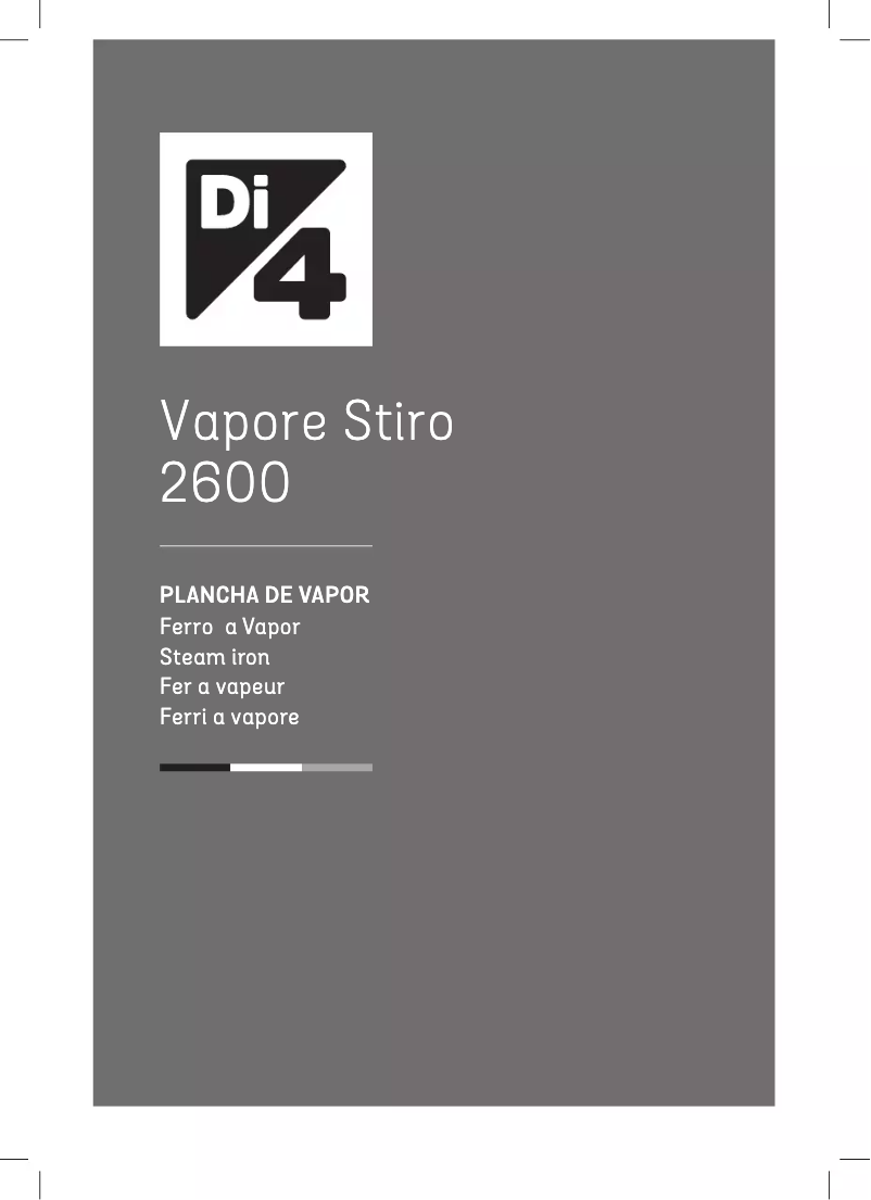 Página 1 del manual Manual de usuario Di4 Vapore Stiro 2600