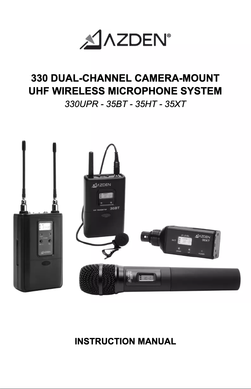 Page n°1 - Manuel utilisateur Azden 35XT