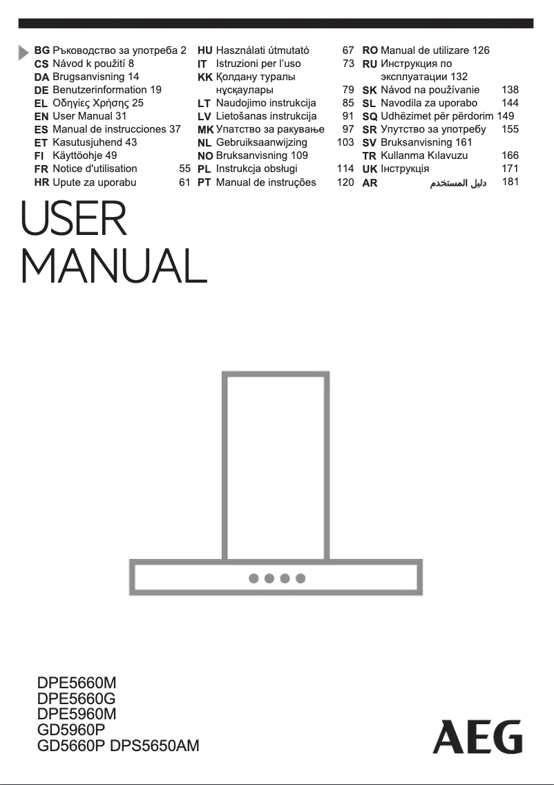 Página 1 del manual Manual de usuario AEG GDP869PL