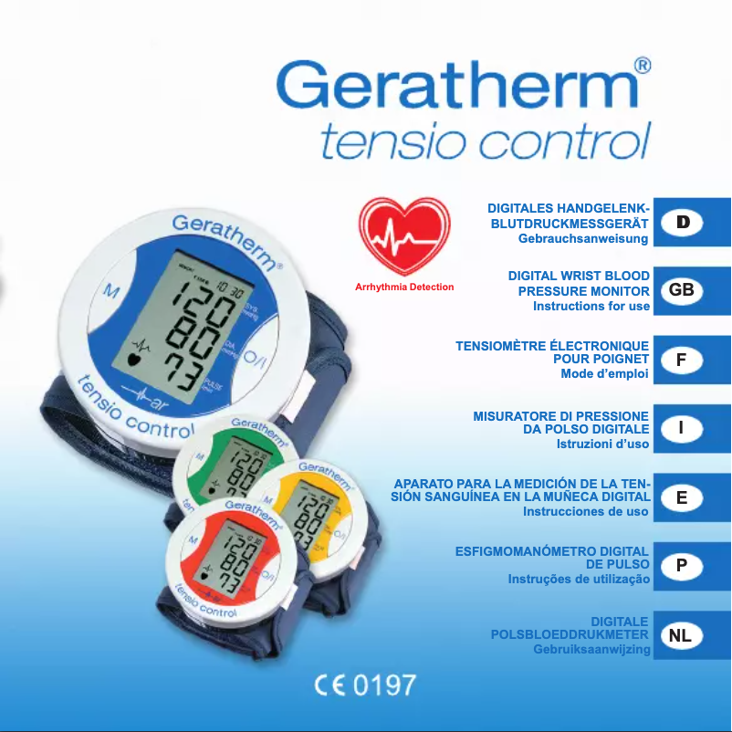 Page 1 de la notice Manuel utilisateur Geratherm Tensio Control GP-6220