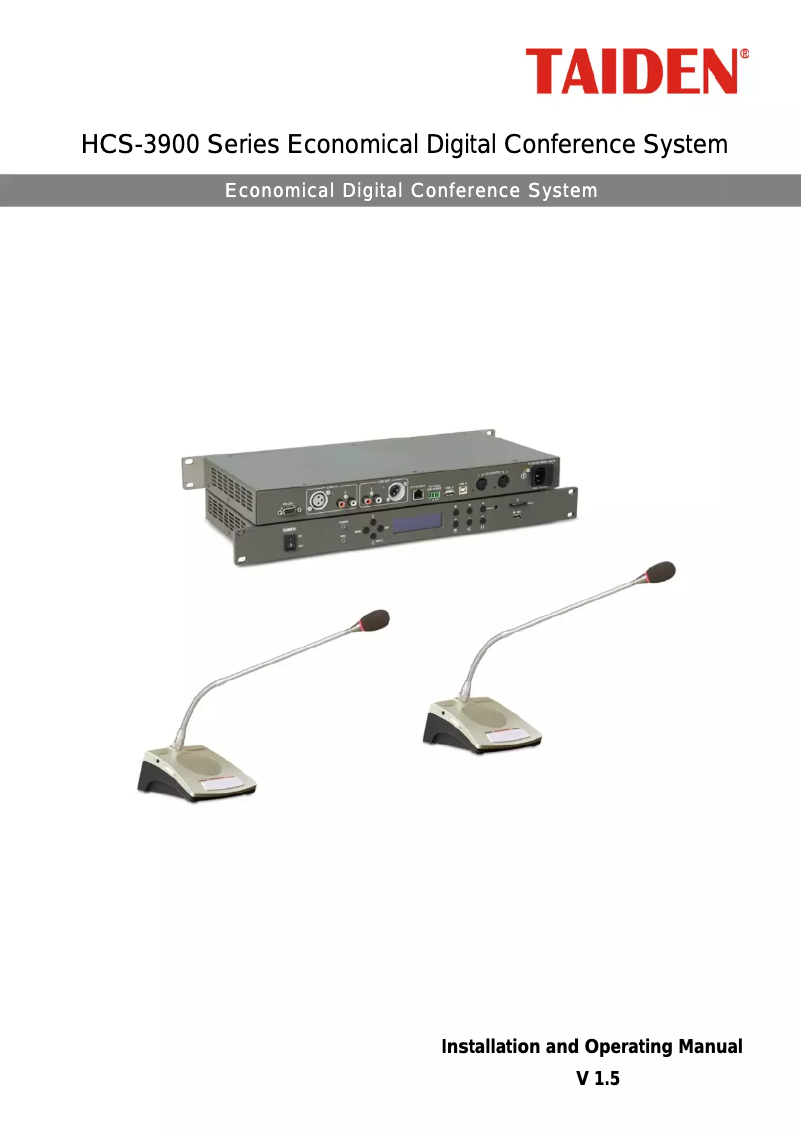 Image de la première page du manuel de l'appareil HCS-3938D