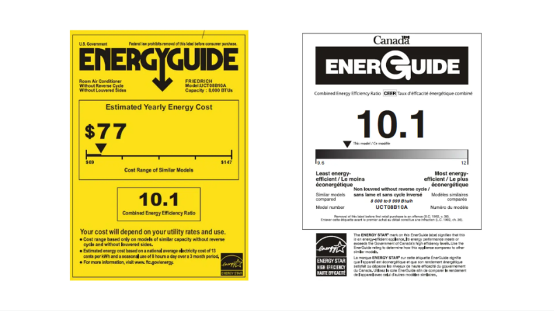 Page n°1 - Label énergétique Friedrich Uni-Fit UCT10B10A