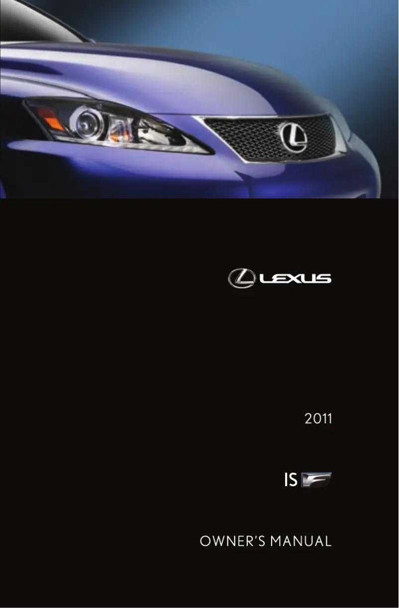 Page 1 de la notice Manuel utilisateur Lexus IS F (2011)