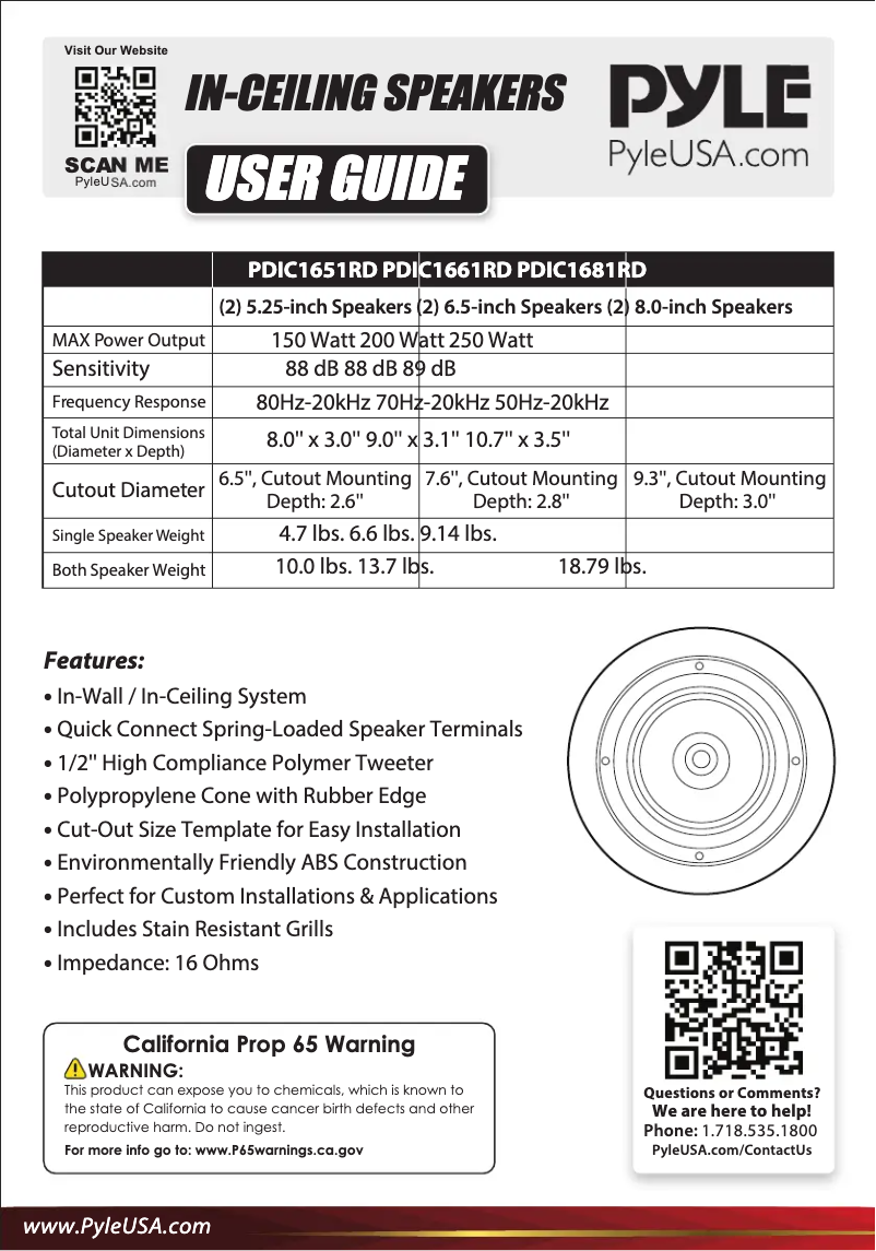 Image de la première page du manuel de l'appareil PDIC1651RD