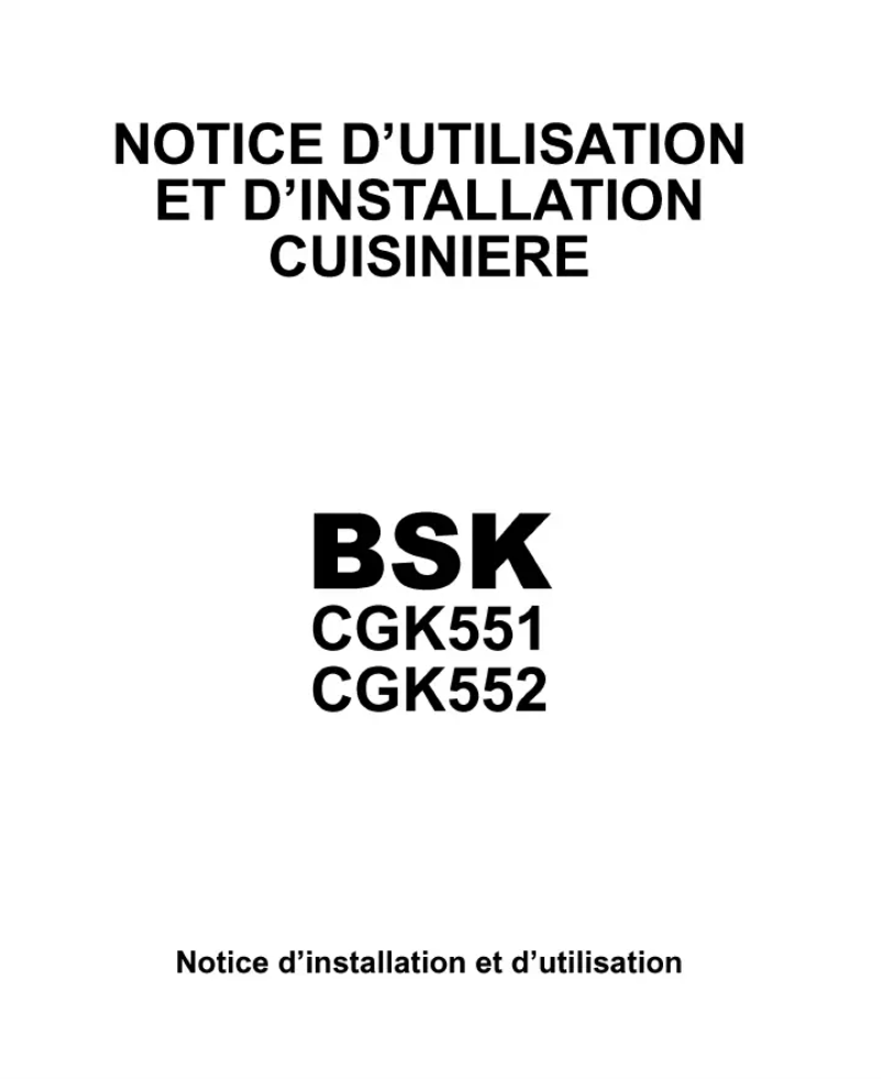 Imagen de la primera página del manual del dispositivo CGK551