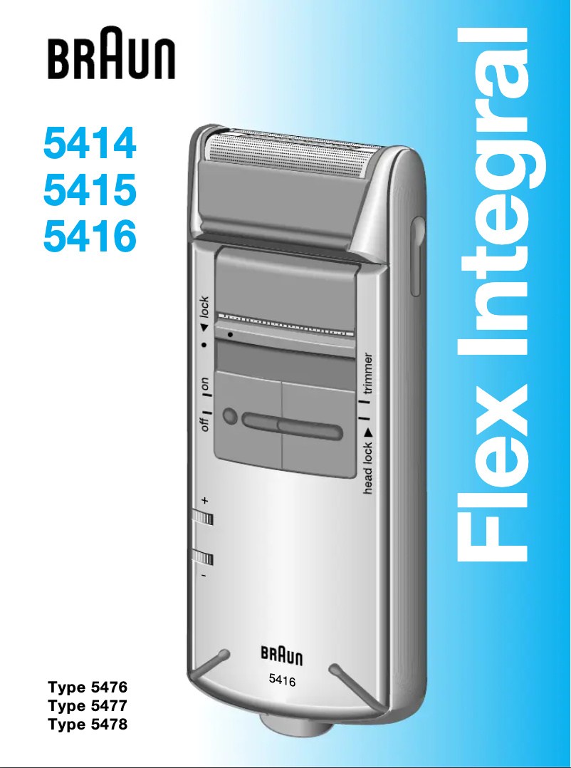 Page n°1 - Manuel utilisateur Braun Flex Integral 5414