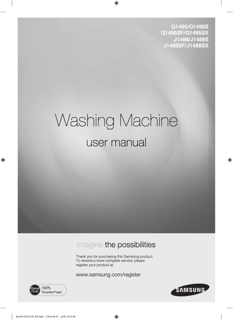 Page n°1 - Manuel utilisateur Samsung J1488SX
