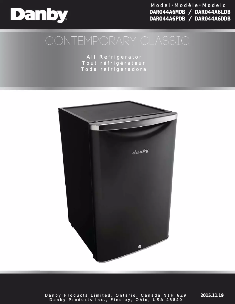 Page 1 de la notice Manuel utilisateur Danby DAR044A6PDB