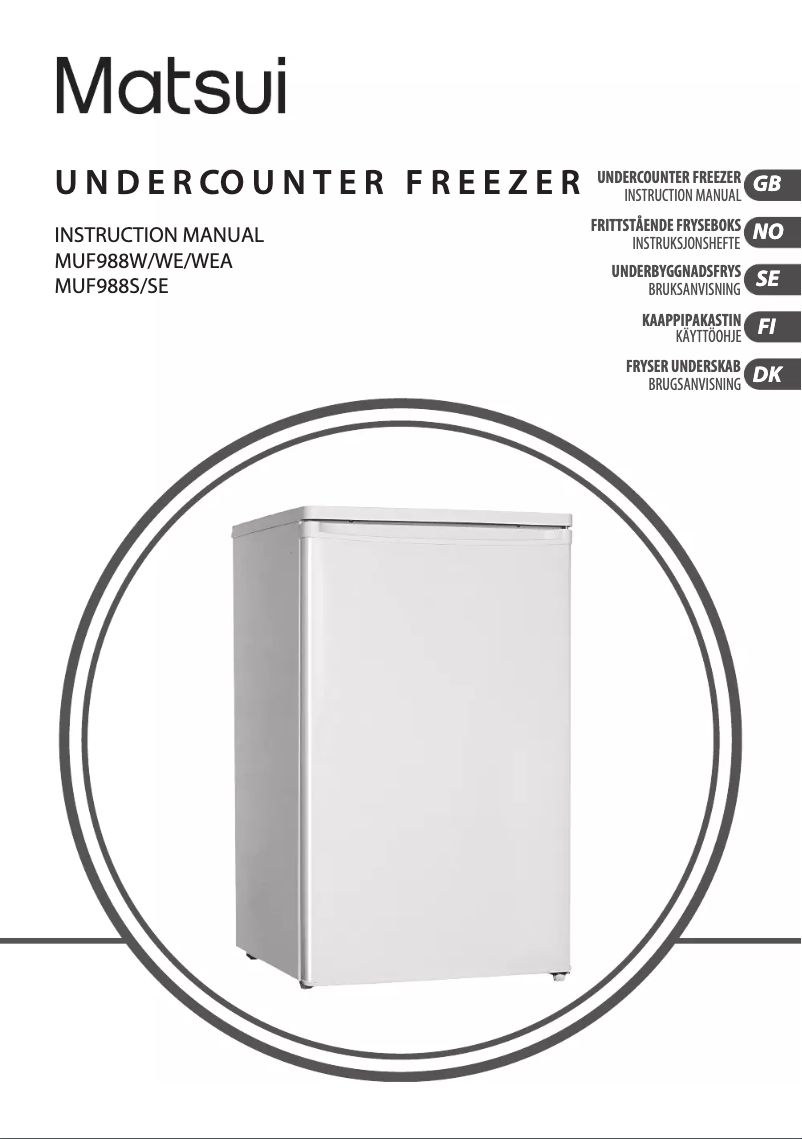 Page n°1 - Manuel utilisateur Matsui MUF988WEA