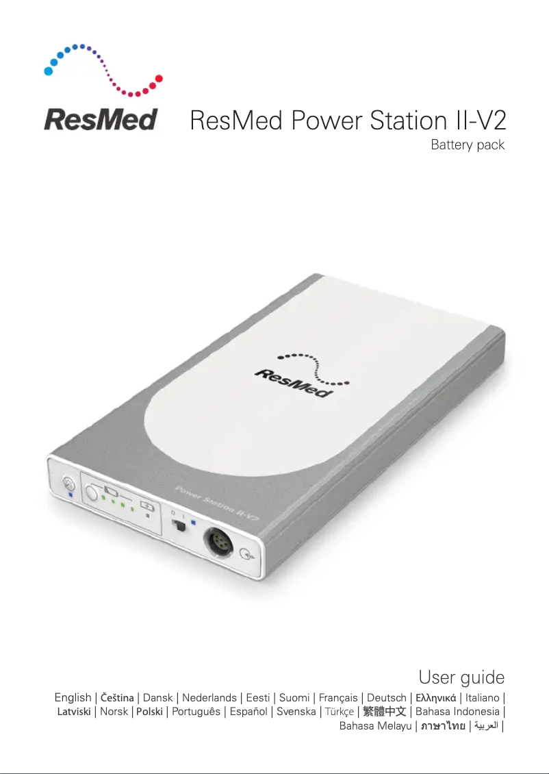 Page 1 de la notice Manuel utilisateur ResMed AirSense 10 AutoSet