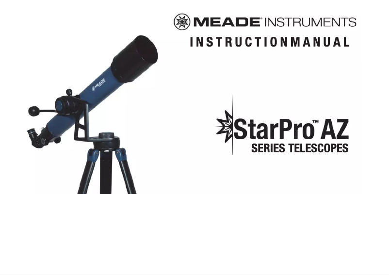 Page n°1 - Manuel utilisateur Meade StarPro AZ