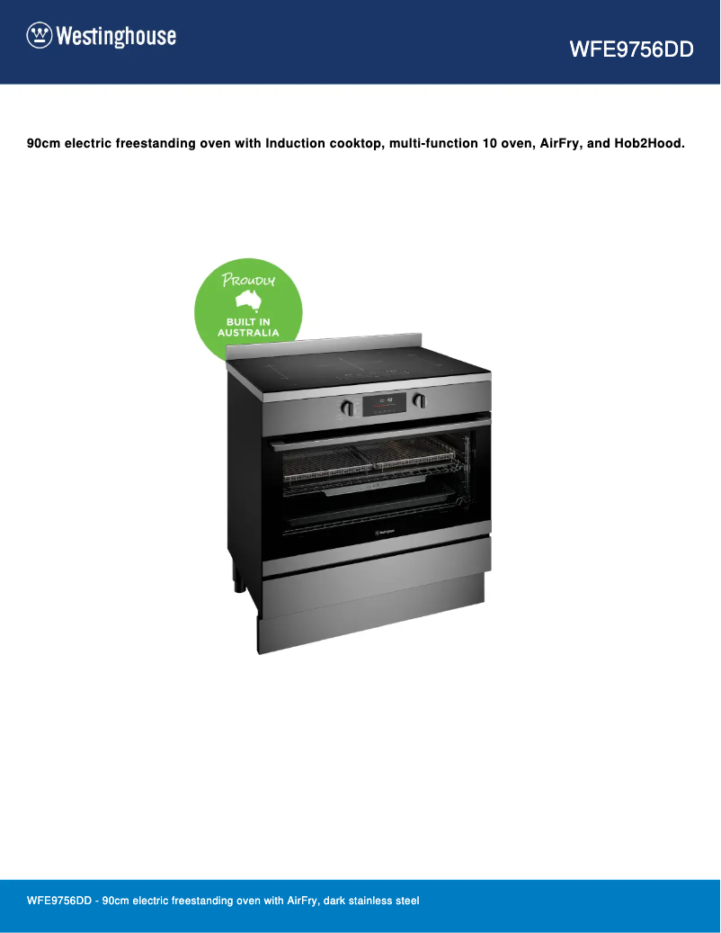 Image de la première page du manuel de l'appareil WFE9756DD