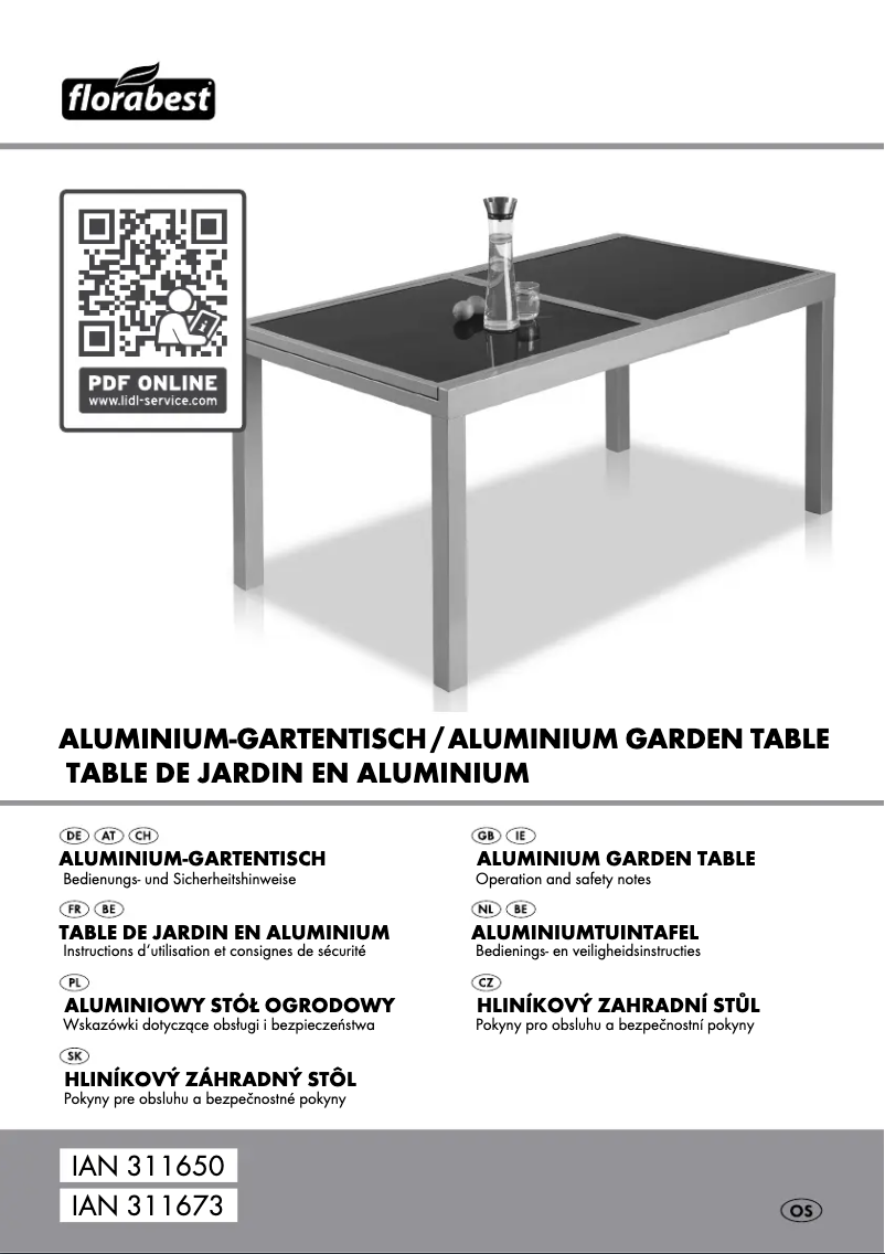 Page 1 de la notice Manuel utilisateur Florabest HG04392B