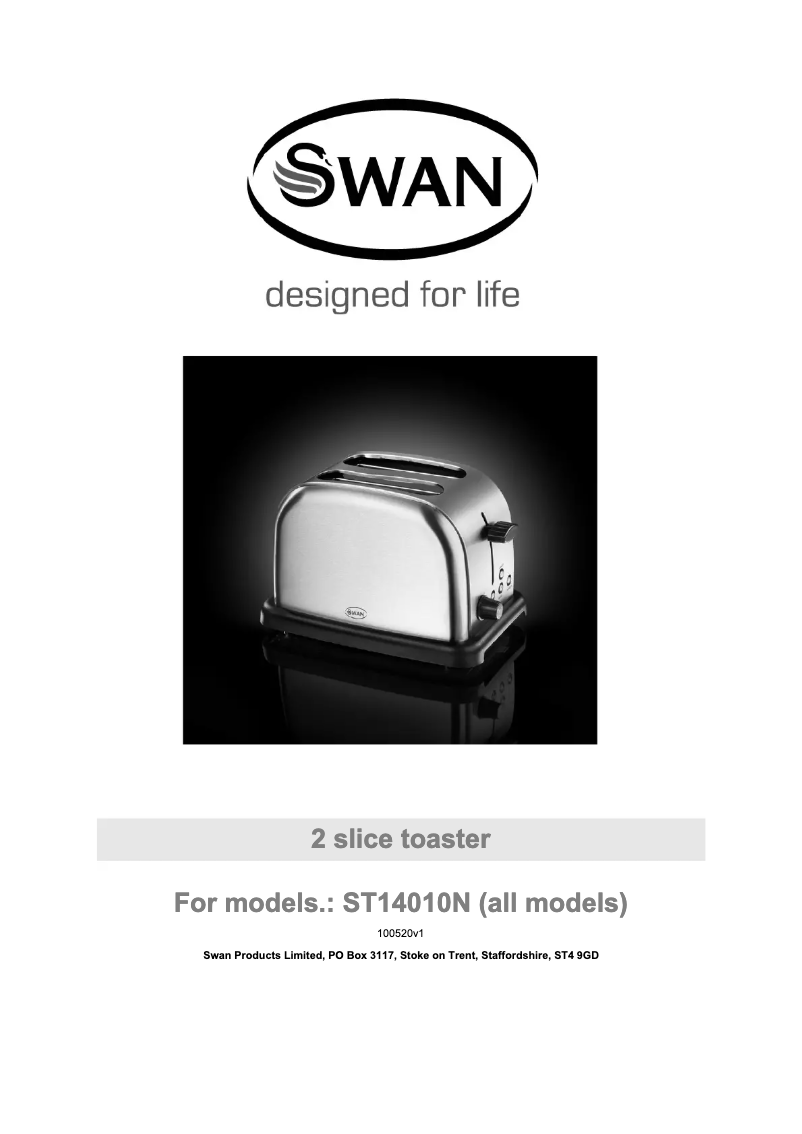 Page n°1 - Manuel utilisateur Swan ST14010TELN
